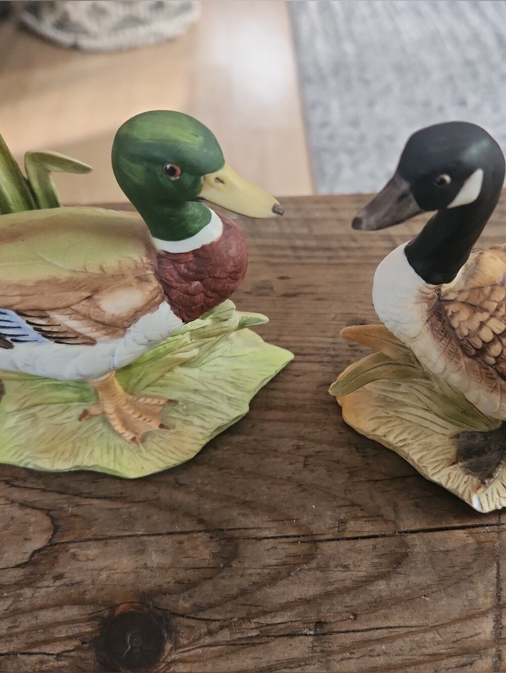 4in Lefton porcelain Mallard&Canada Goose